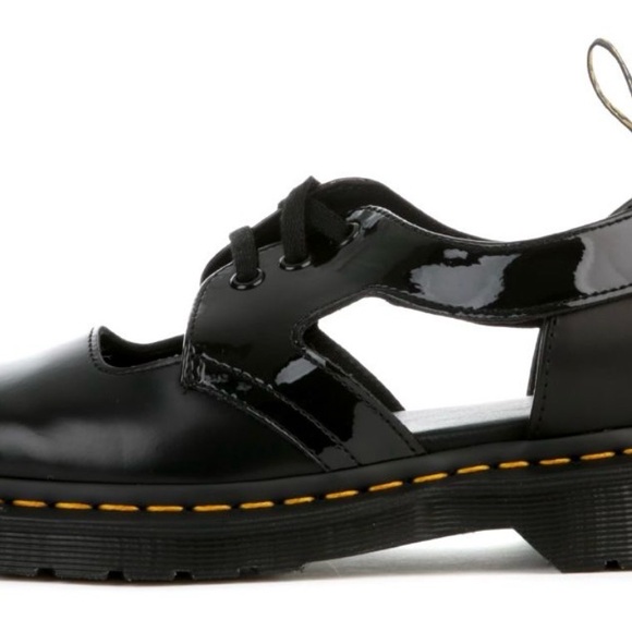 Dr. Martens Women's Genna Cut-Out Shoes Black Smooth & Patent
